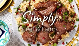 Simply beef and lamb. Lamb cutlets and rice.